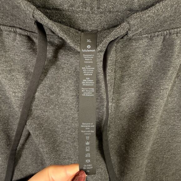 Lululemon City Sweat Shorts Men's XL Dark Grey Heather 9.5 Inseam Gym Workout - Picture 8 of 13